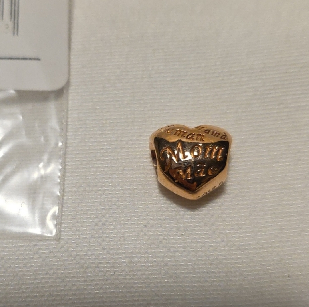Pandora Rose Gold Heart Mom Charm